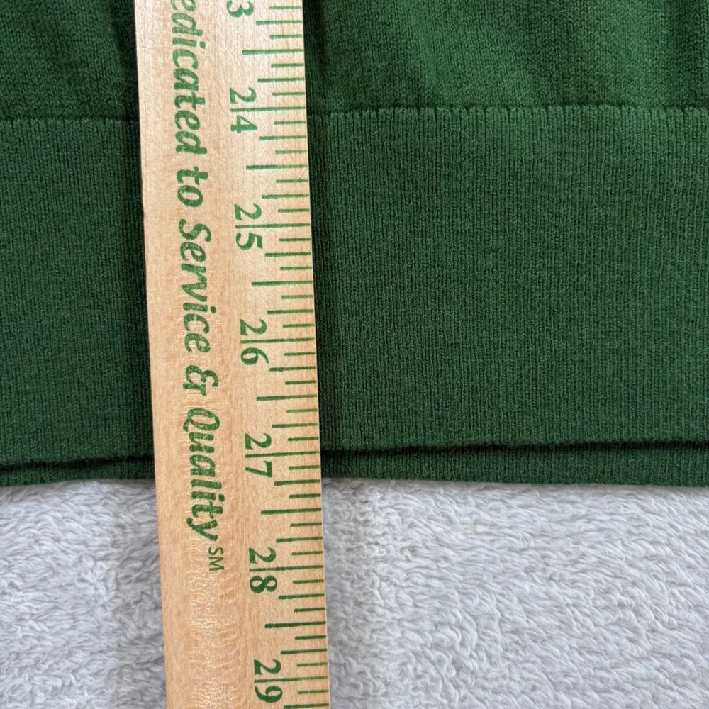 Banana Republic Mens Green Cotton Cashmere Blend Mock Neck Button Sweater‎ Large